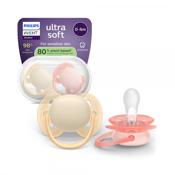 Philips AVENT Šidítko Ultrasoft Premium 0-6m dívka, 2 ks