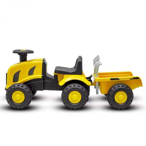 Baby Mix Dětské odrážedlo traktor s vlečkou Benny žlutý