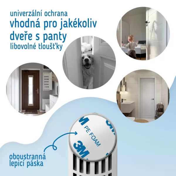 Sipo Dětská otočná zarážka do dveří s nastavením polohy, 2ks