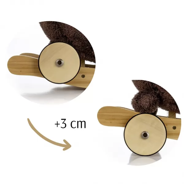 Milly Mally Houpací pejsek s melodií a kolečky Polly Plus Brown Dog