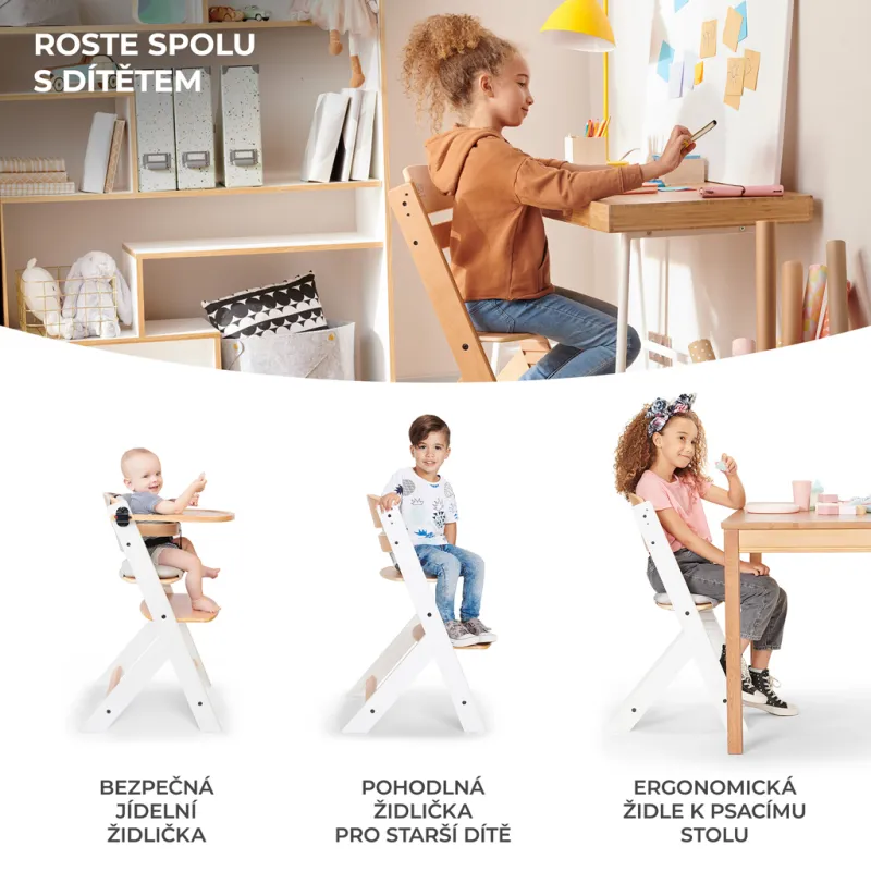 KINDERKRAFT Židlička jídelní Enock, Premium