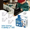 Sipo Magnetické zámky na skříně a zásuvky, sada 4 ks + 1x magnetický klíč, BÍLÁ
