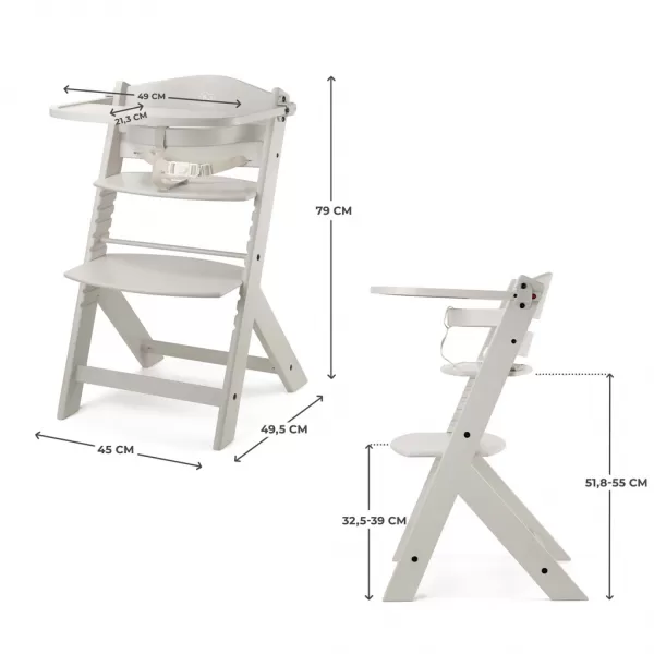 KINDERKRAFT Židlička jídelní Enock