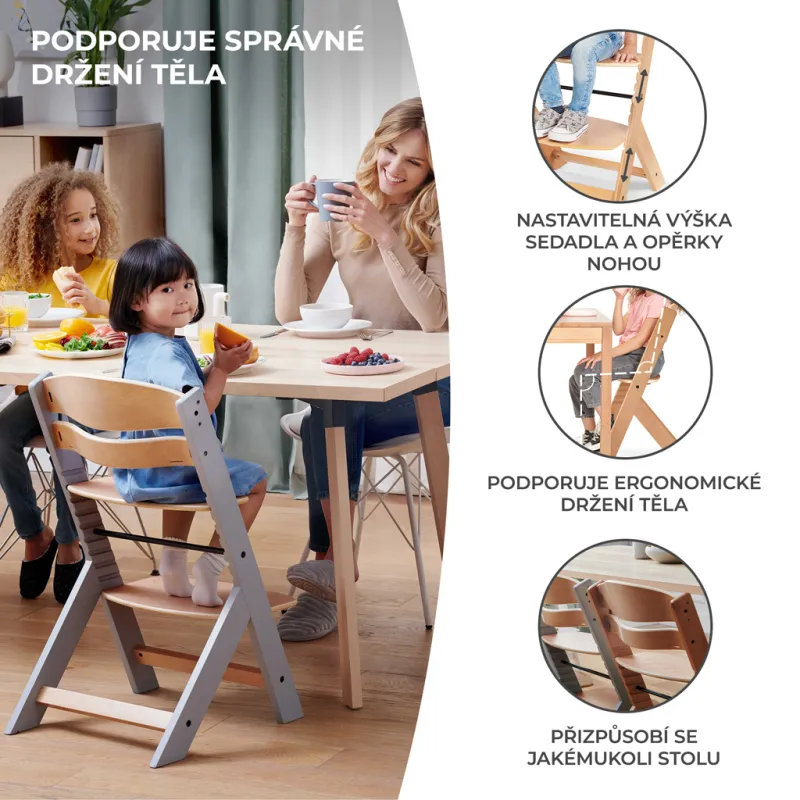 KINDERKRAFT Židlička jídelní Enock, Premium