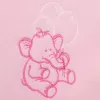 New Baby Dětská froté osuška s výšivkou a kapucí 80x80 růžová sloník