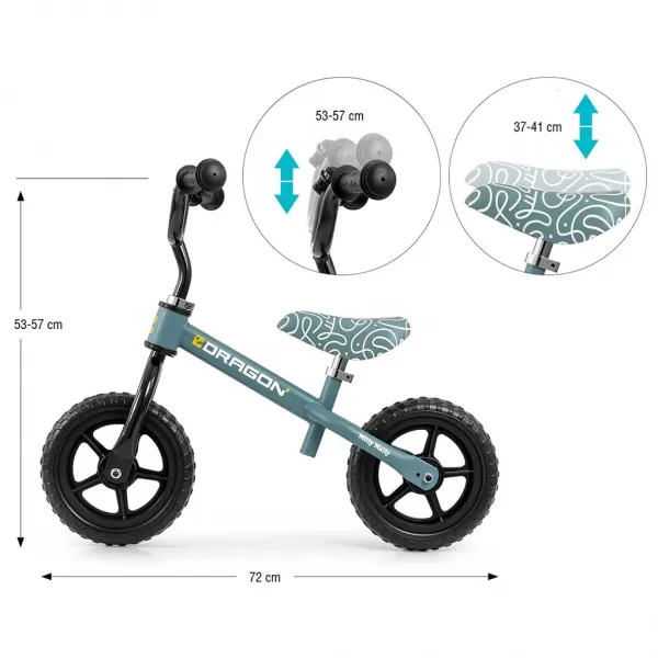 Milly Mally Dětské balanční kolo Dragon denim