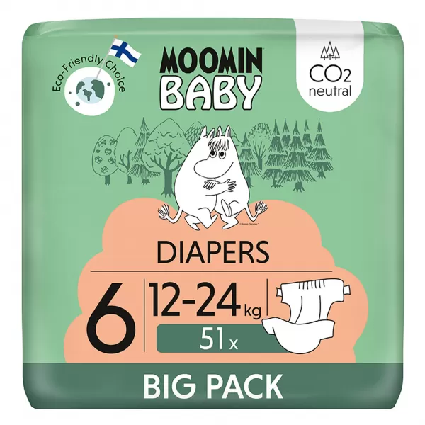 Moomin Baby 6 Junior 12–24 kg (2 ks), eko pleny