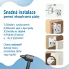 Sipo Magnetické zámky na skříně a zásuvky, sada 4 ks + 1x magnetický klíč, BÍLÁ