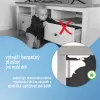 Sipo Magnetické zámky na skříně a zásuvky, sada 4 ks + 1x magnetický klíč, BÍLÁ