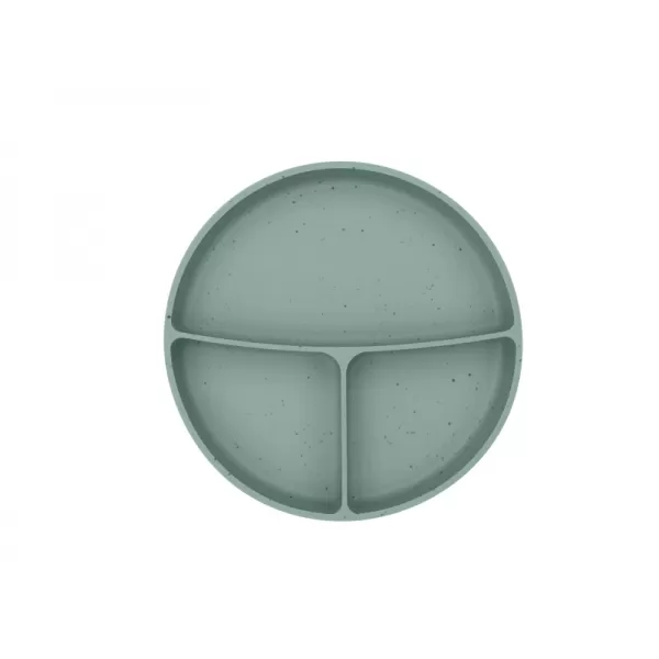 KikkaBoo Talíř dělený s přísavkou Platinum Silicone