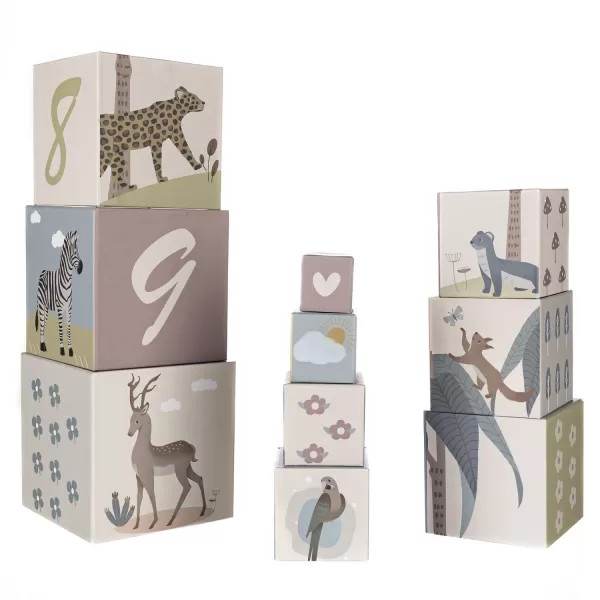 Zopa Dětské stohovací kostky kartonové 10ks