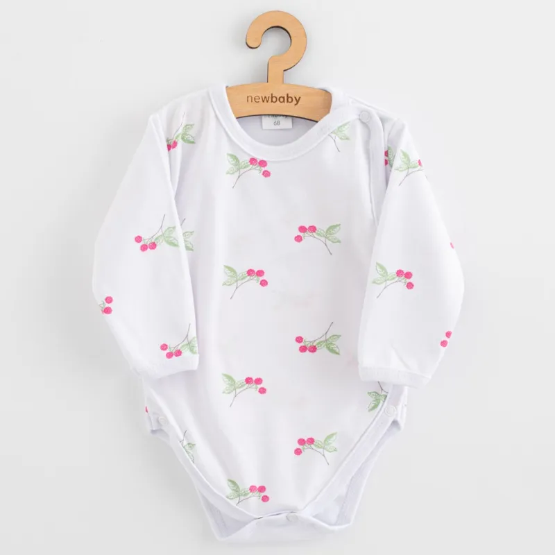New Baby Kojenecké celorozepínací body Classic II raspberry