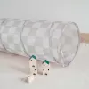 3 SPROUTS Dětský Tunel Recycled Checkerboard Beige