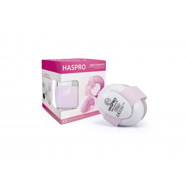 Haspro Hearing Protection BABY sluchátka na uši, 0m+, růžová