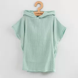 New Baby Dětské mušelínové pončo Feeling mint 50 cm