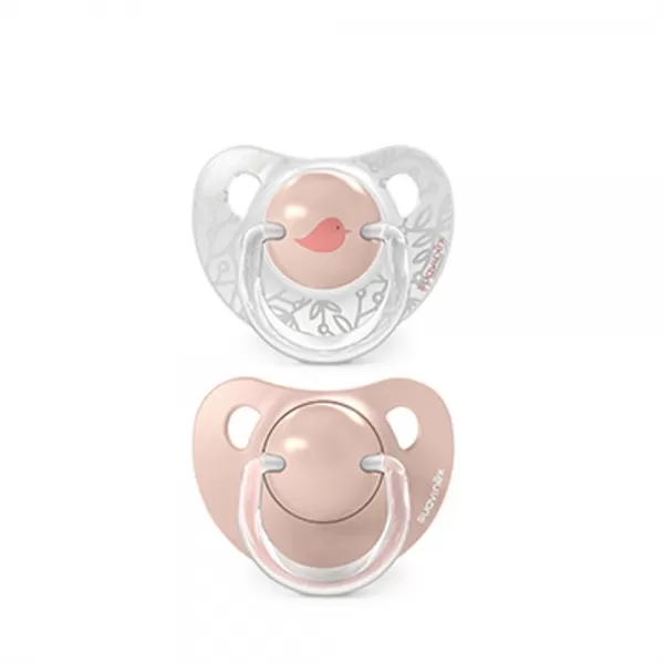 SUAVINEX Dudlík anatomický silikon 0/6m 2 ks BIRDIES