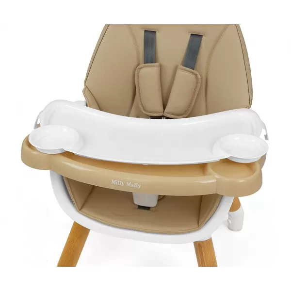 Milly Mally Jídelní židlička 2v1 Malmo beige