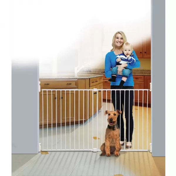 DREAMBABY Zábrana bezpečnostní Broadway 2-panelová extra široká 76-134,5 cm