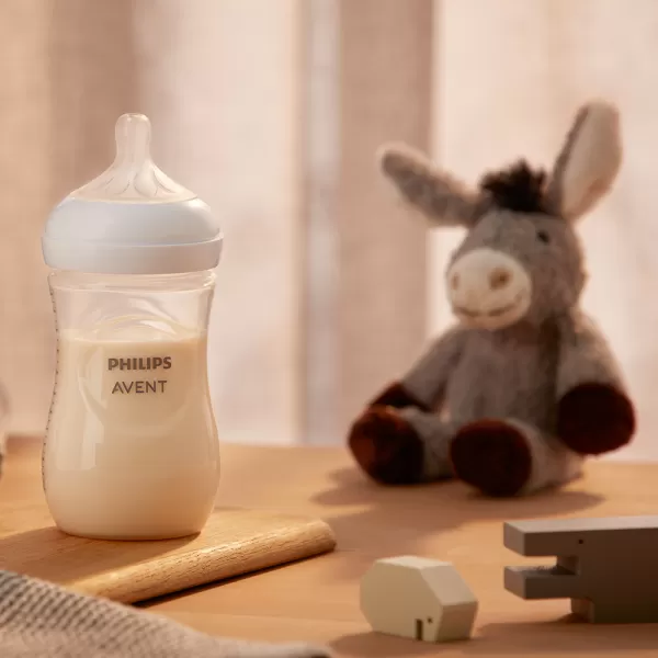 Philips AVENT Láhev Natural Response 260 ml, 1m+dárek PETITE&MARS Miska 6m+