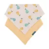 PETITE&MARS Bryndák bandana Luke 2 ks Beige Pears&Intense Ochre 3m+