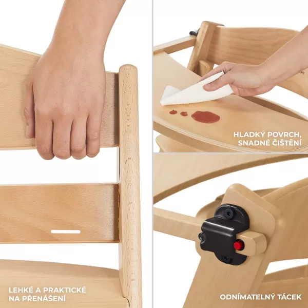 KINDERKRAFT Židlička jídelní Enock