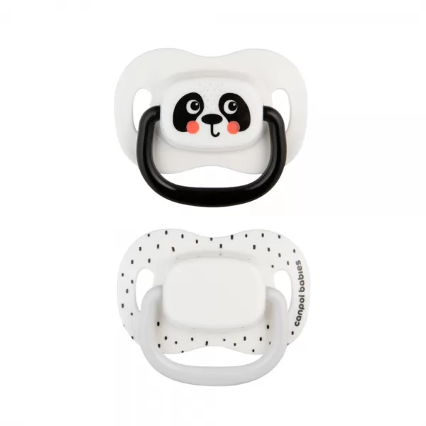 CANPOL BABIES Set symetrických silikonových dudlíků BabiesBoo 6-18m 2ks