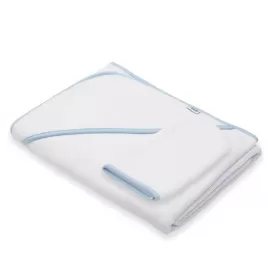 New Baby Dětská froté osuška s kapucí BASIC 100x100 bílo-modrá
