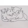 New Baby Dětská rozkládací pohovka Lion Family