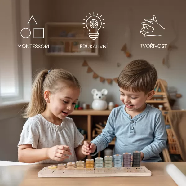 Zopa Dřevěná Montessori hra Počítání