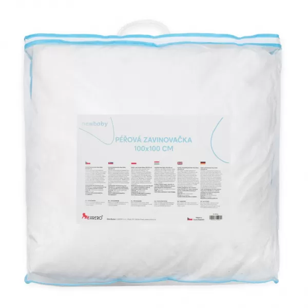 New Baby Luxusní péřová zavinovačka Dráček - péřová výplň 100x100 cm