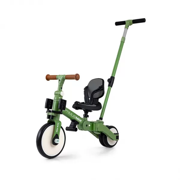 Milly Mally Dětská tříkolka 5v1 Optimus Max s vodící tyčí green