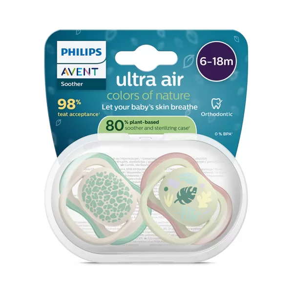 Philips AVENT Šidítko Ultra air obrázek 6-18m, 2ks