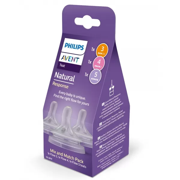 Philips AVENT Savička Natural Response  mix 1m+,3m+,6m+, 3 ks