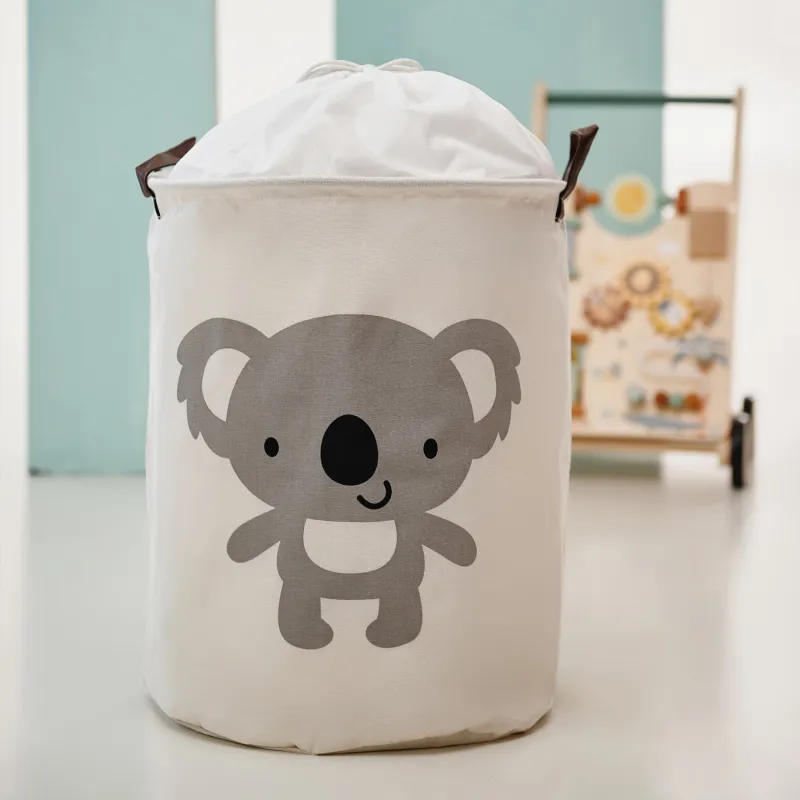 Sipo Koš na hračky se šňůrkou, skládací bavlněný / 43 l, Koala