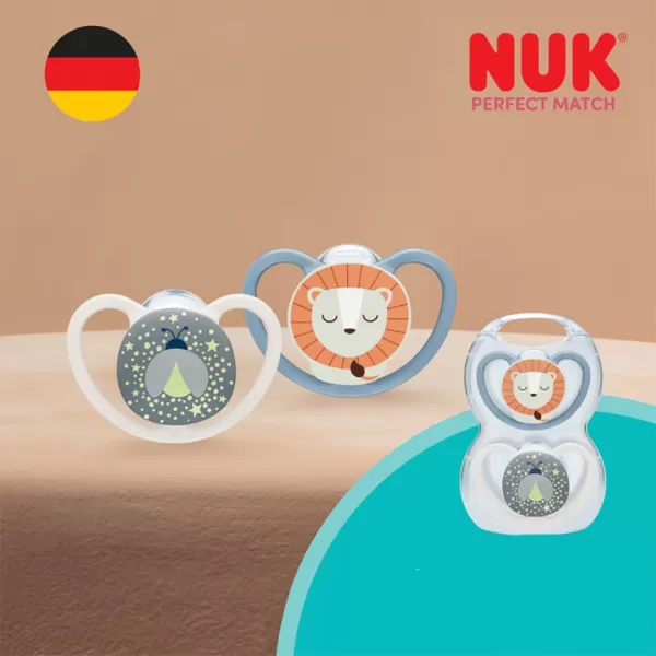 Nuk Dudlík Perfect Match Air Night FIREFLY/LION 0-6m 2ks box