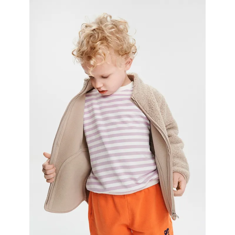 LEOKID Fleecová bunda Theo Almond Milk vel. 110