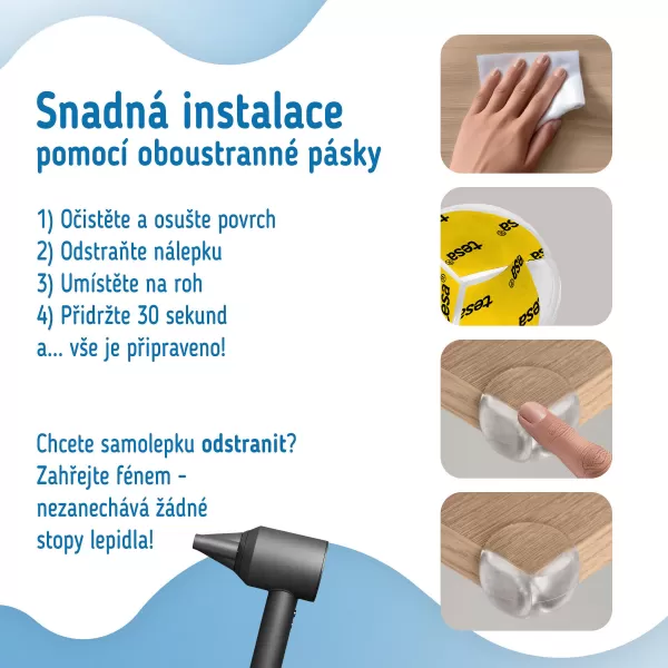 Sipo Ochrana rohů a hran, O-profil, sada 12ks, transparentní