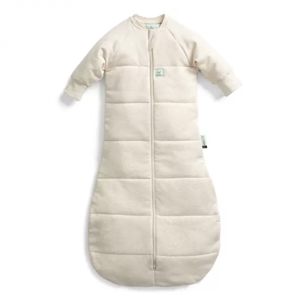 ERGOPOUCH Pytel na spaní s rukávy organická bavlna Jersey Oatmeal Marle 3-12 m, 6-10 kg, 3,5 tog
