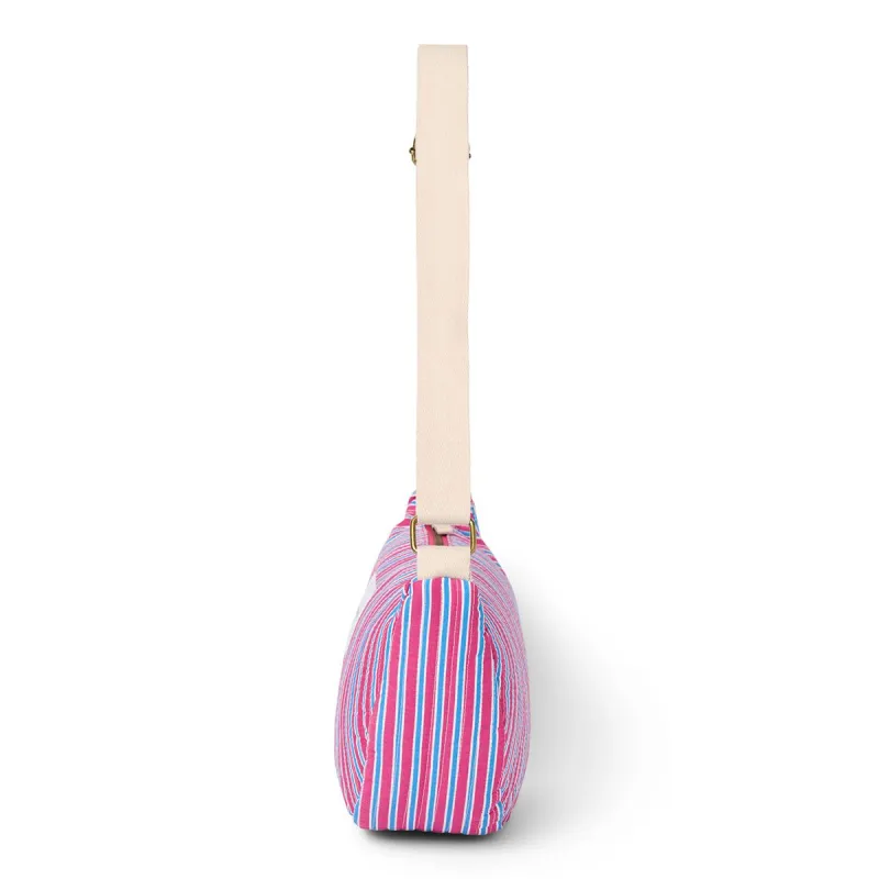 STUDIO NOOS - Poplin Adult FANNY kabelka | Raspberry Striped