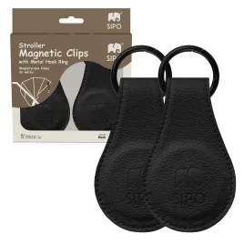 Sipo Magnetické klipy na kočárek, 2ks, černá