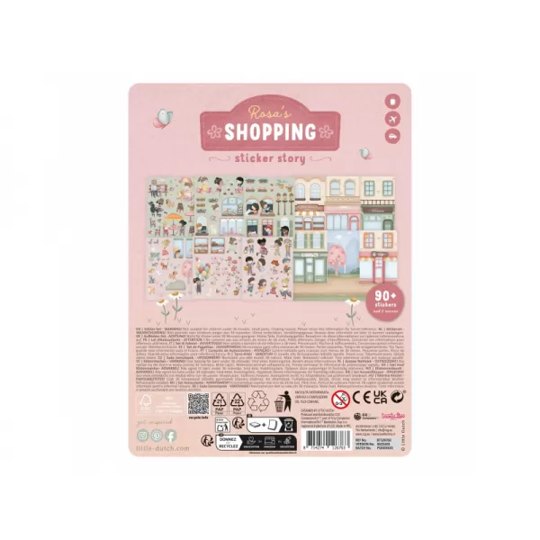 Little Dutch Knížka se samolepkami Nakupování Rosa