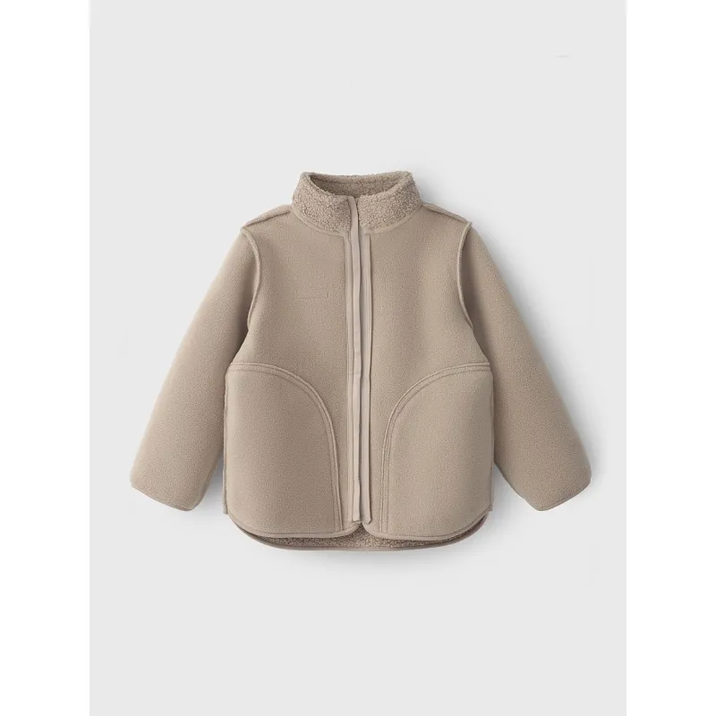 LEOKID Fleecová bunda Theo Almond Milk vel. 92
