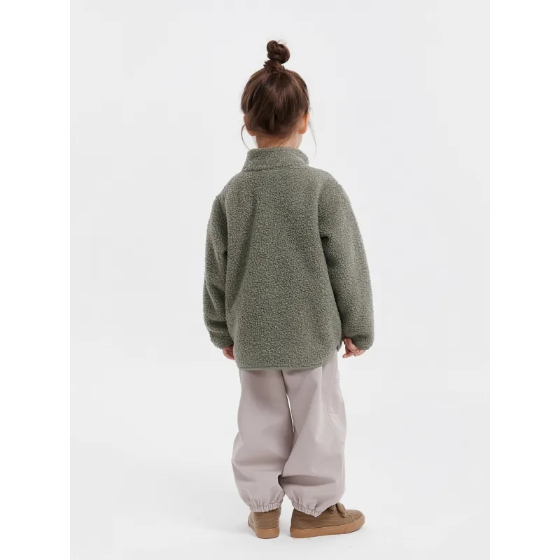 LEOKID Fleecová bunda Theo Vetiver Green vel. 128