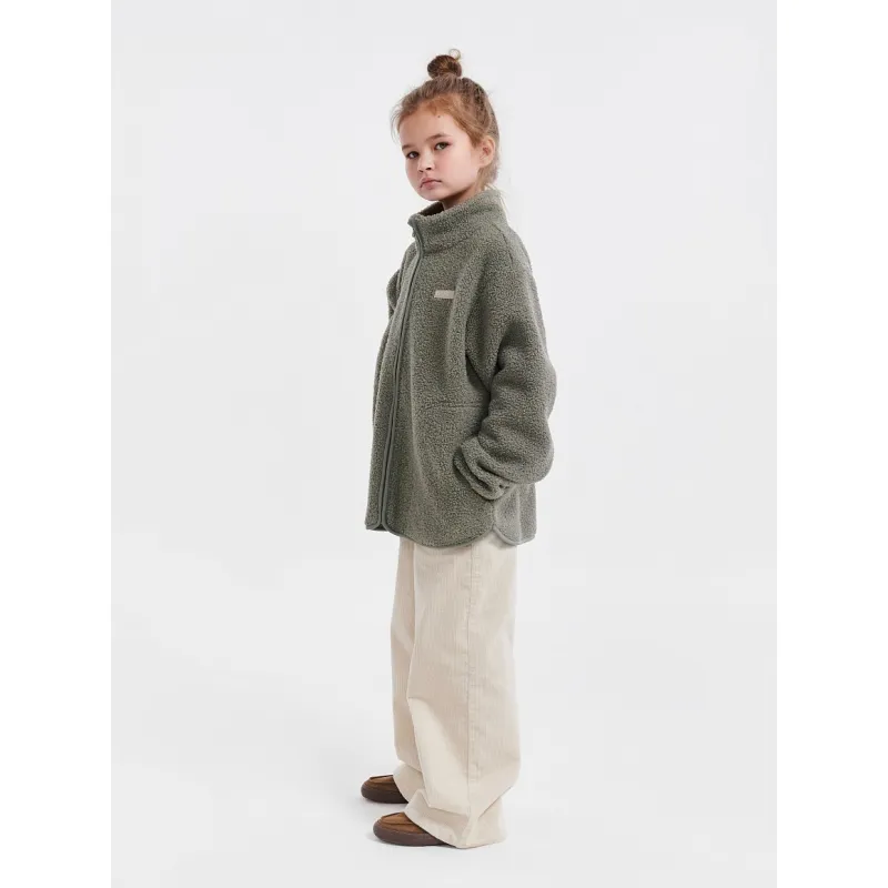 LEOKID Fleecová bunda Theo Vetiver Green vel. 128