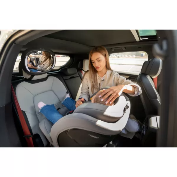 KikkaBoo Zpětné zrcátko do auta s LED světlem