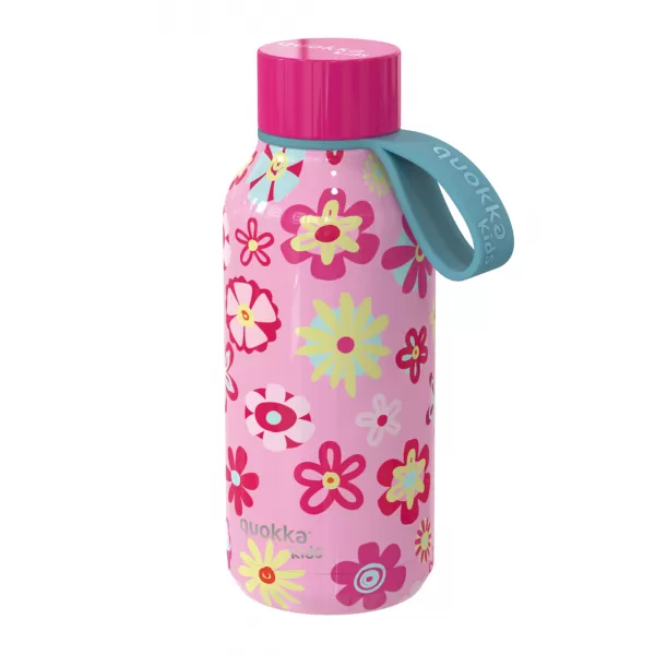 Quokka Nerezová termoláhev Solid Kids s poutkem 330 ml