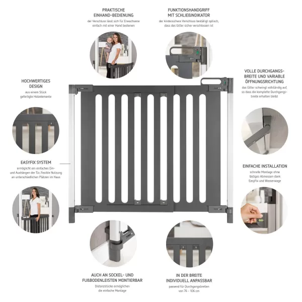 Reer Zábrana Trend DesignLine na dveře / schodiště dřevěná