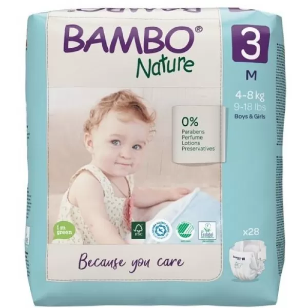 Bambo Nature Jednorázové pleny 3, 28 ks, 4-8 kg