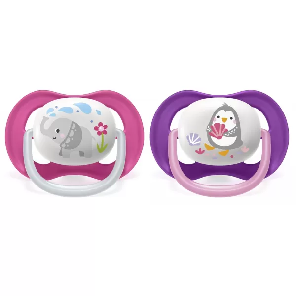 Avent Šidítko Ultra air Zvířátko 2ks 6- 18 m holčička