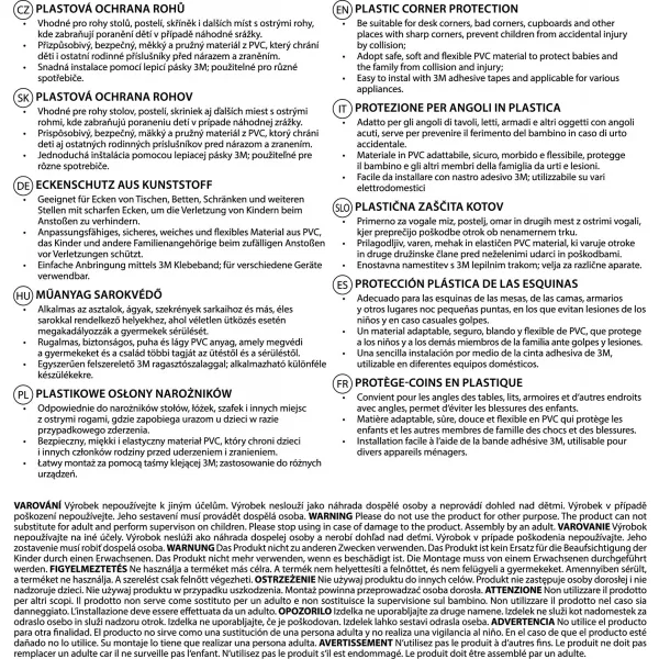 Zopa Plastová ochrana rohů 4ks